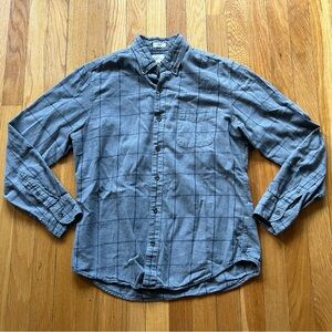 J. Crew Gray Brushed Twill Button-Down Shirt Slim Fit - Size Medium